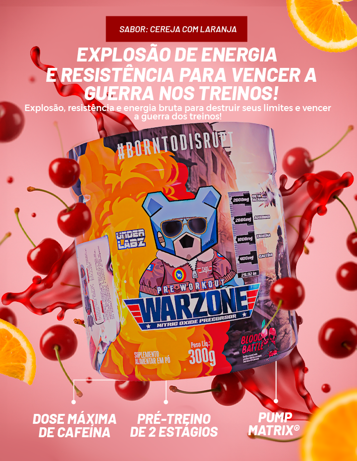 Criativo Warzone Blood Battle 300g Cereja com Laranja