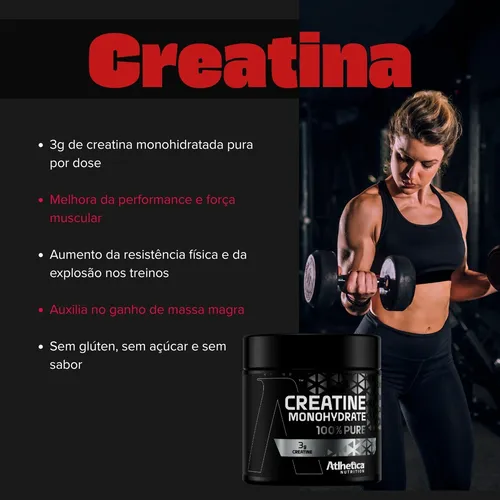 D NQ NP 913107 MLB85623380484 062025 O creatina monohidratada 100 pura atlhetica nutrition 200g